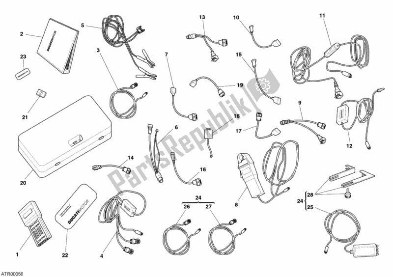 All parts for the Check Intrument Mathesis of the Ducati Superbike 749 S 2005